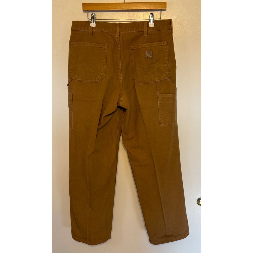 Carhartt B11-BRN Mens Brown Duck Canvas Original Dungaree Fit Work Pants 35x32